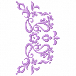 Flowers And Tree Embroidery Design 12